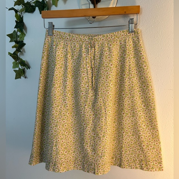 Vintage Floral Yellow & Green Skirt - Picture 6 of 10